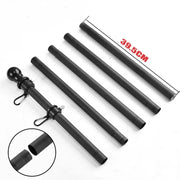 1PC Wall Mounted Mount Telescopic Flag Pole Top House Wall Bracket Base 6Ft Stand Flagpole Collapsible Yard Banner Holder