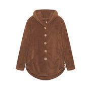 Pleated Printed Long-Sleeve Coat | OWNLUXE