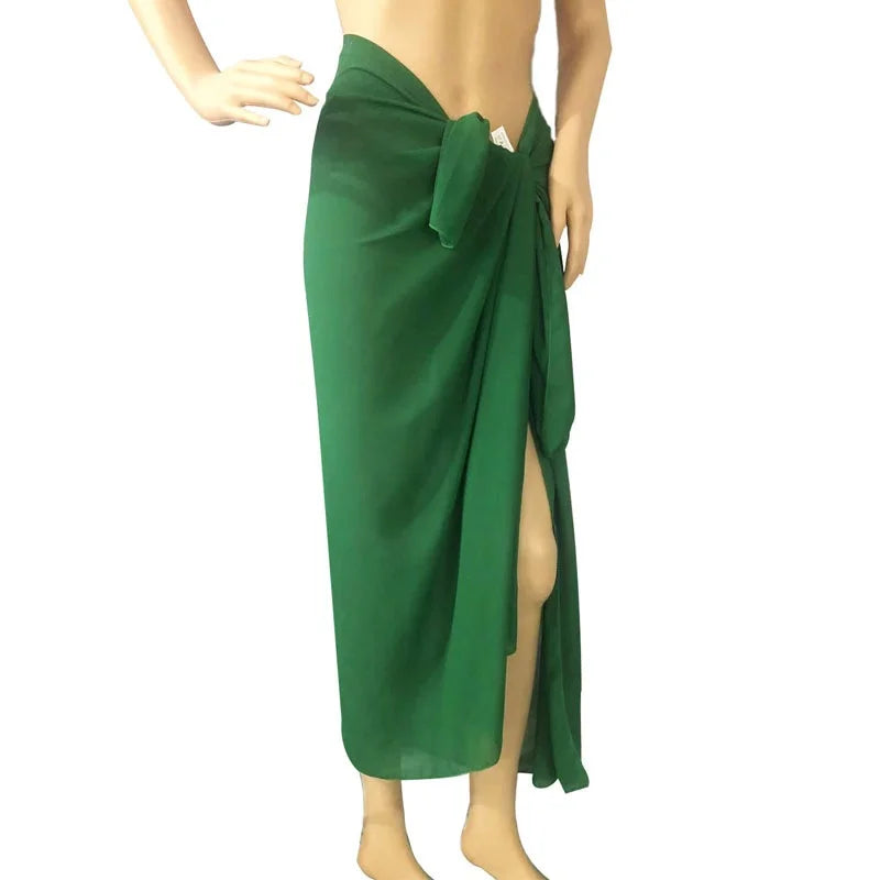 Chiffon Wrap Sheer Swim Cover-Up | OWNLUXE