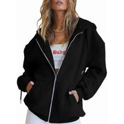 Zip-Up Pocket Long-Sleeve Jacket | OWNLUXE