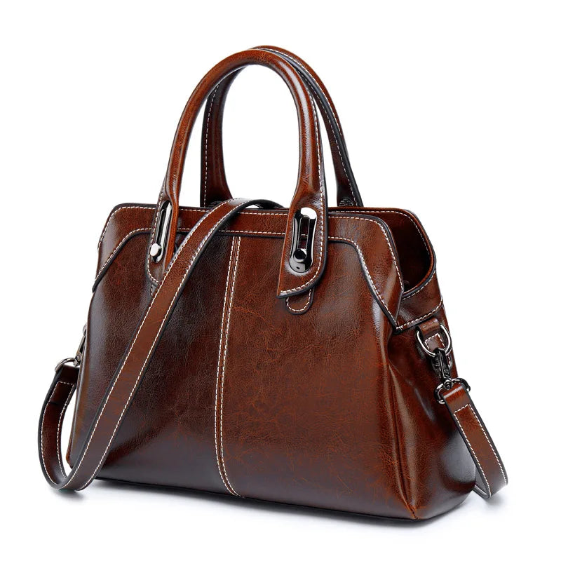 Classic Leather Shoulder & Handbag – Sac à bandoulière et à main en cuir classique