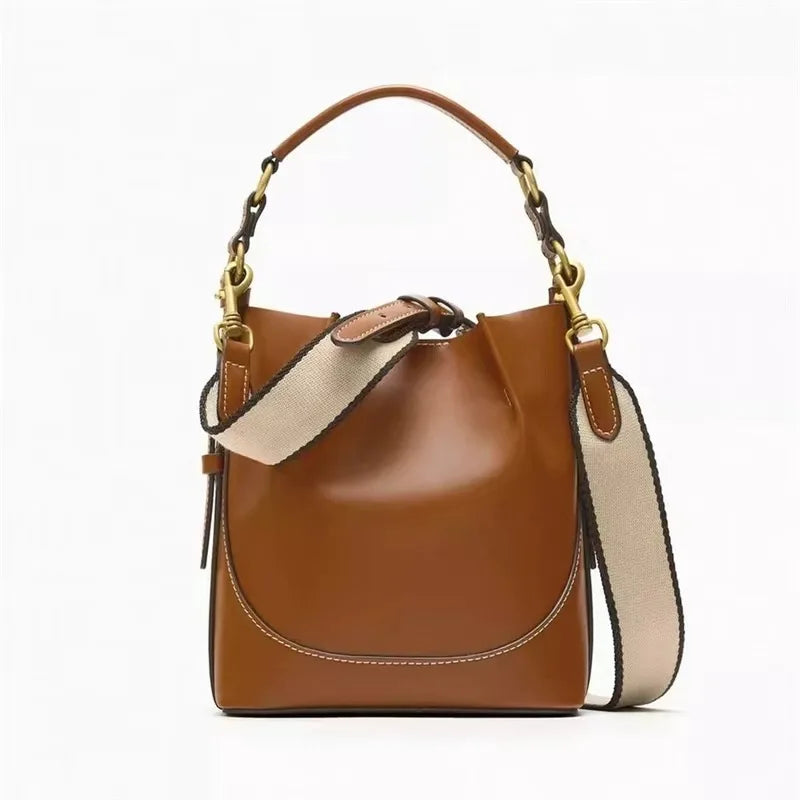 PU Leather Drawstring Bucket Bag | OWNLUXE