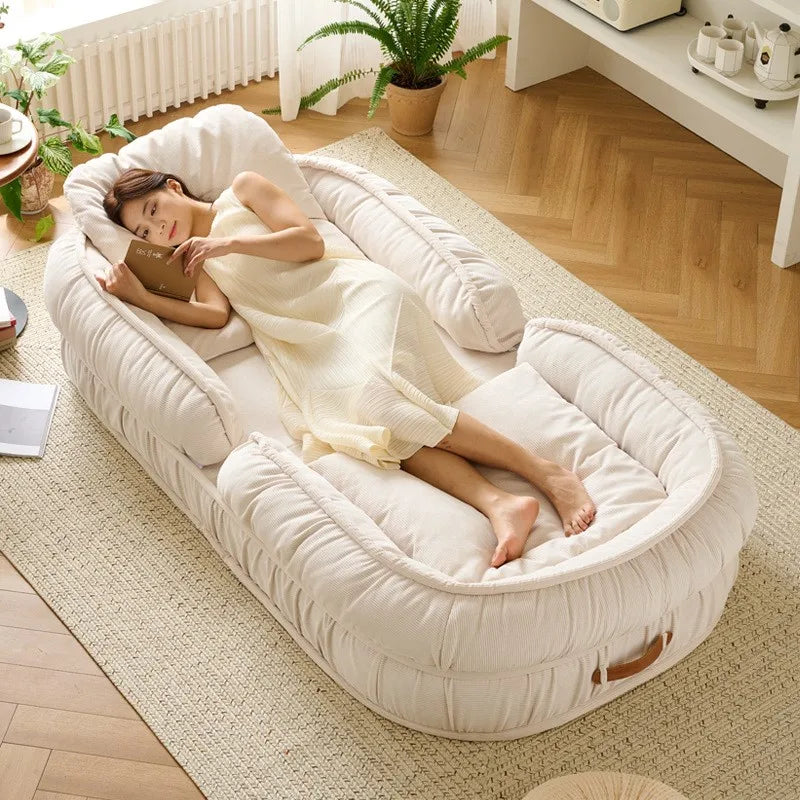Modern U-Shaped Sofa – Compact Minimalist Living Room Comfort