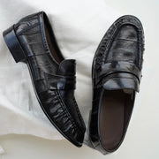Women's Leather Retro Loafers (Black) – Shop at OWNLUXE