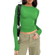 Four Long-Sleeve Slim-Fit Blouse | OWNLUXE