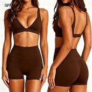 Push-Up High-Waist Sports Bra & Shorts Set – Shop at OWNLUXE