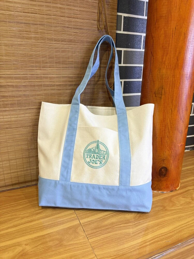 Spacious Canvas Embroidered Tote Bag | OWNLUXE