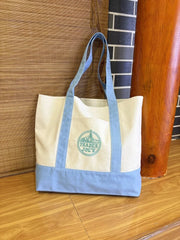 Spacious Canvas Embroidered Tote Bag | OWNLUXE