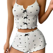 Two-Piece Polyester Pajama Set (White) – Shop at OWNLUXE