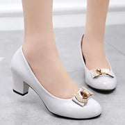 Checkered Pointed-Toe High Heel Pumps for Women