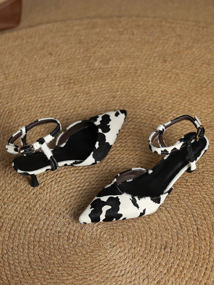 Cross-Tied Ankle-Strap Heeled Sandals – 5cm Slim Heel Summer Shoes
