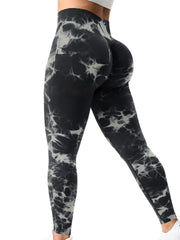 Women’s High-Waist Booty-Lifting Paisley Leggings – Seamless