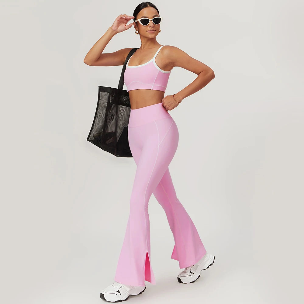 Seamless Strappy Yoga Sports Bra - Breathable Quick-Dry Workout Bra