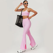 Seamless Strappy Yoga Sports Bra - Breathable Quick-Dry Workout Bra