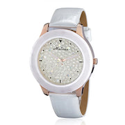 Leather Strap Quartz Watch - Minimalist Water-Resistant Wristwatch