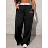 Women's Wide Leg Pants (Black) | OWNLUXE