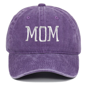 Mom and Dad letter embroidered baseball cap washed retro duckbill cap Father's Day Mother's Day best gift
