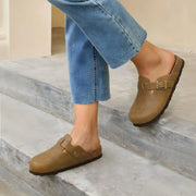 Unisex Arch Support Leather Slippers – Shop at OWNLUXE