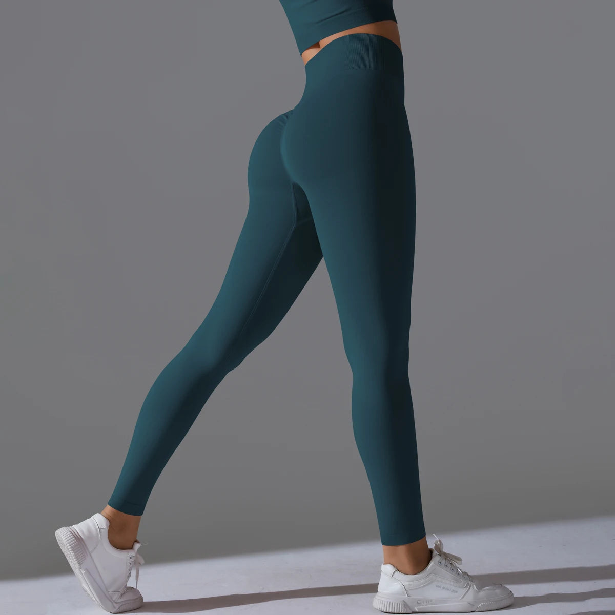 Women's High-Waisted Seamless Ankle-Length Booty Lifting Leggings