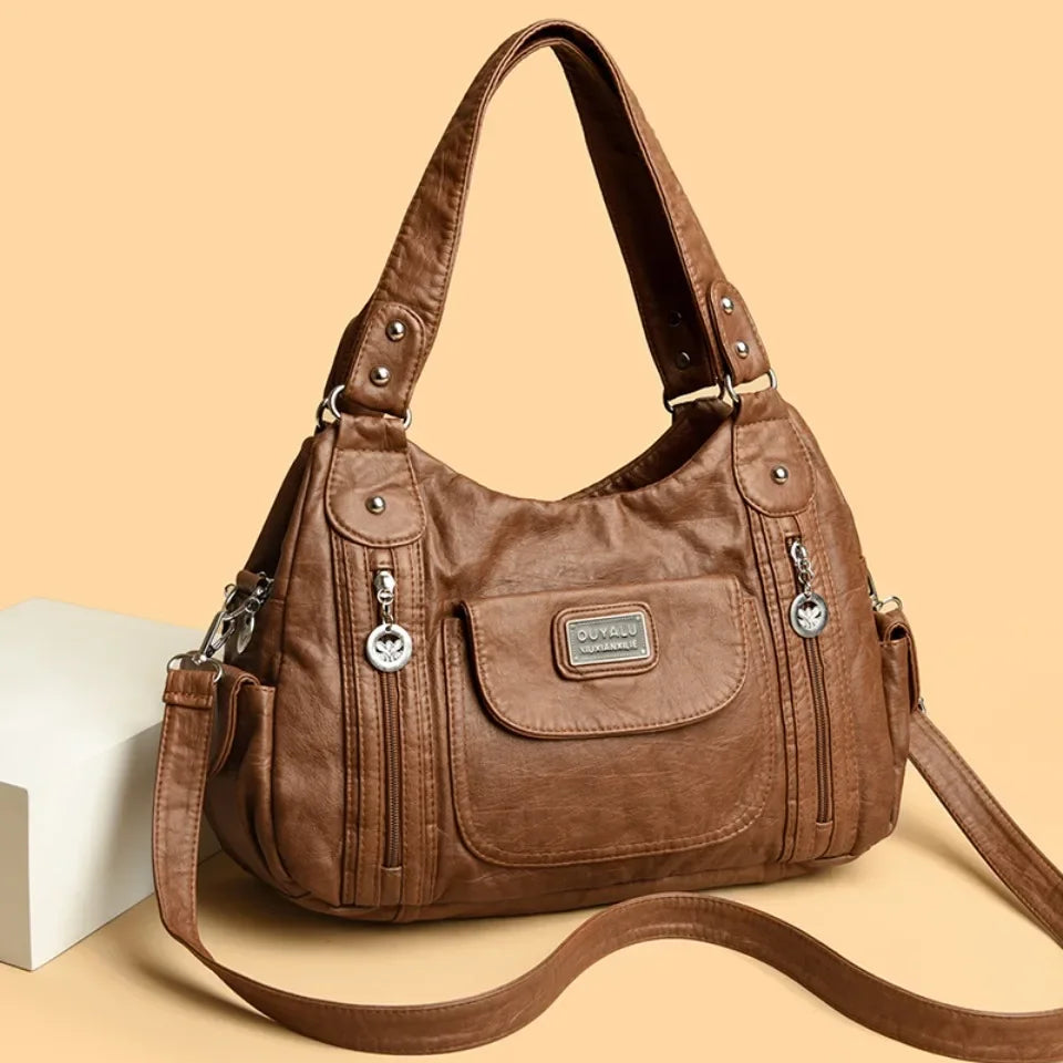 Large-Capacity PU Leather Shoulder Bag – Women’s Fashion Tote &amp; Crossbody | Sac à Bandoulière en Similicuir Grande Capacité pour Femme
