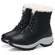 Chic Mid-Calf Winter Platform Boots with Plush Lining