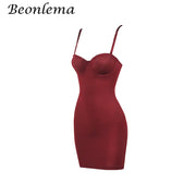 Shapewear Slip Dress with Bra – Tummy Control Body Shaper