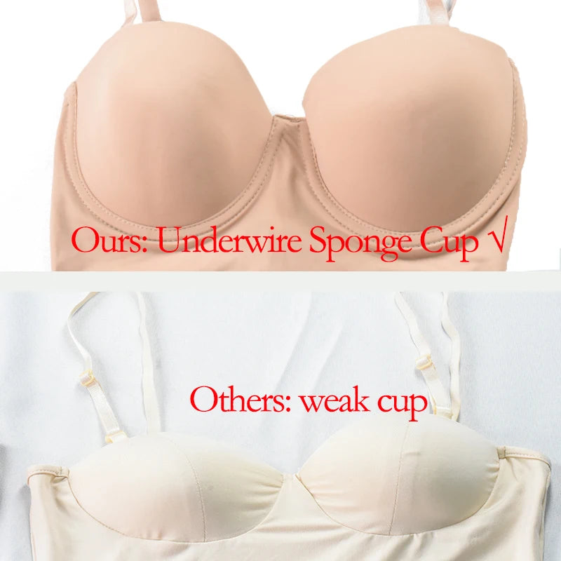 Shapewear Slip Dress with Bra – Tummy Control Body Shaper