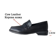 Women's Round Toe Leather Pumps (Black) – Shop at OWNLUXE