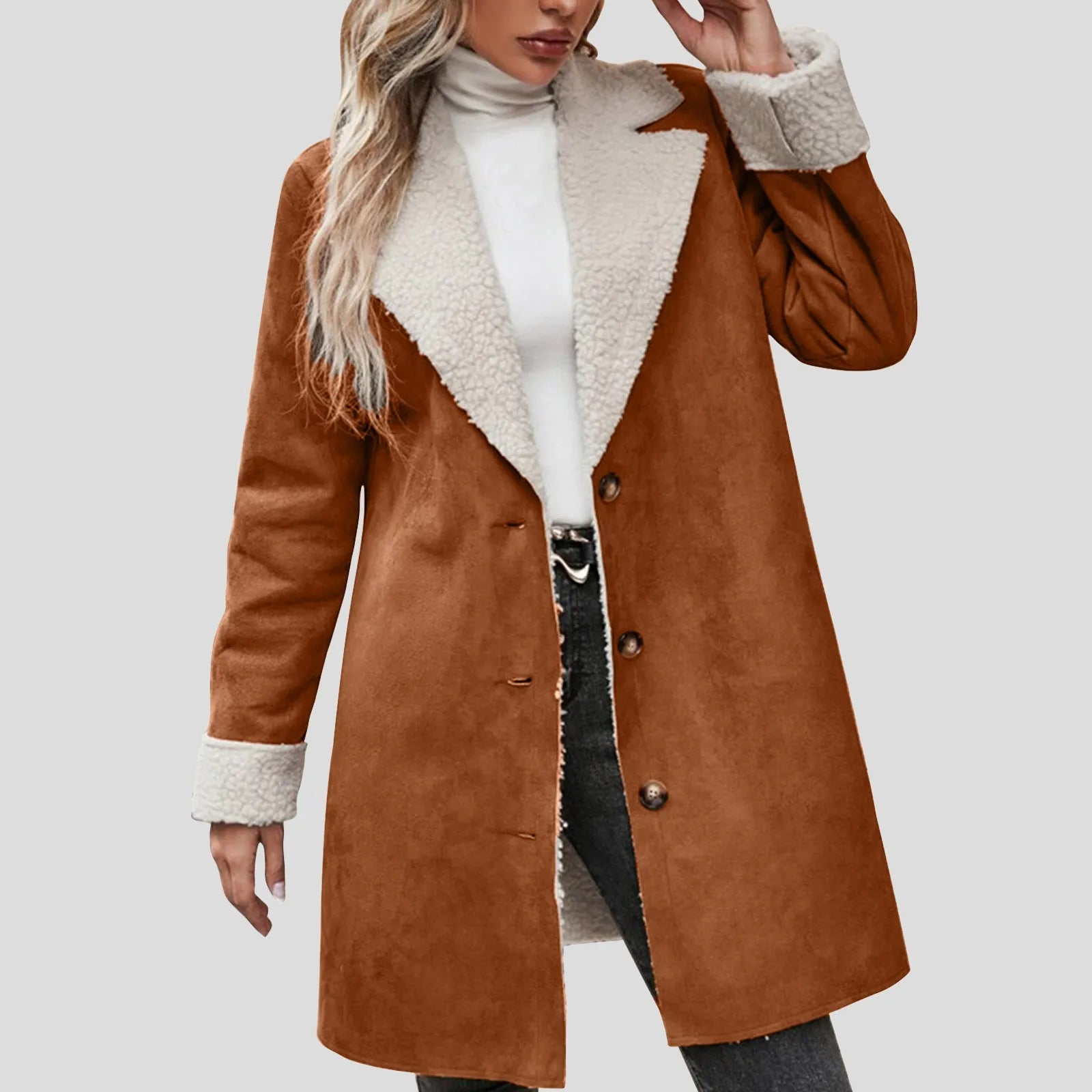 ❄️ Women's Fleece Lined Winter Coat – Stay Warm in Style!