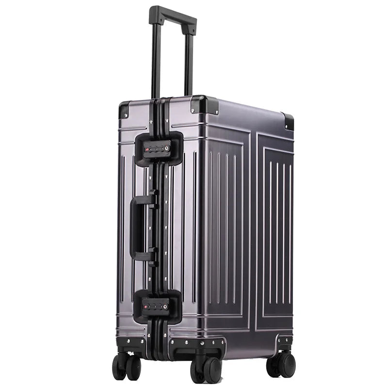 Aluminum Rolling Luggage with 360° Spinner Wheels