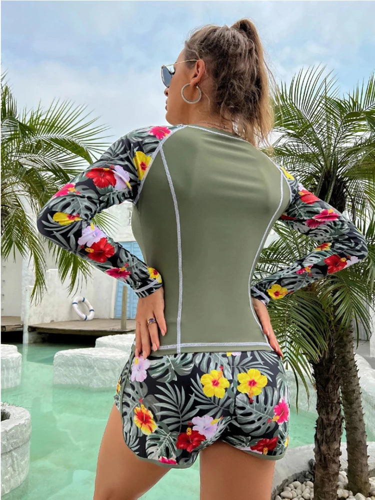 Women's Long Sleeve Bikini (08c) | OWNLUXE