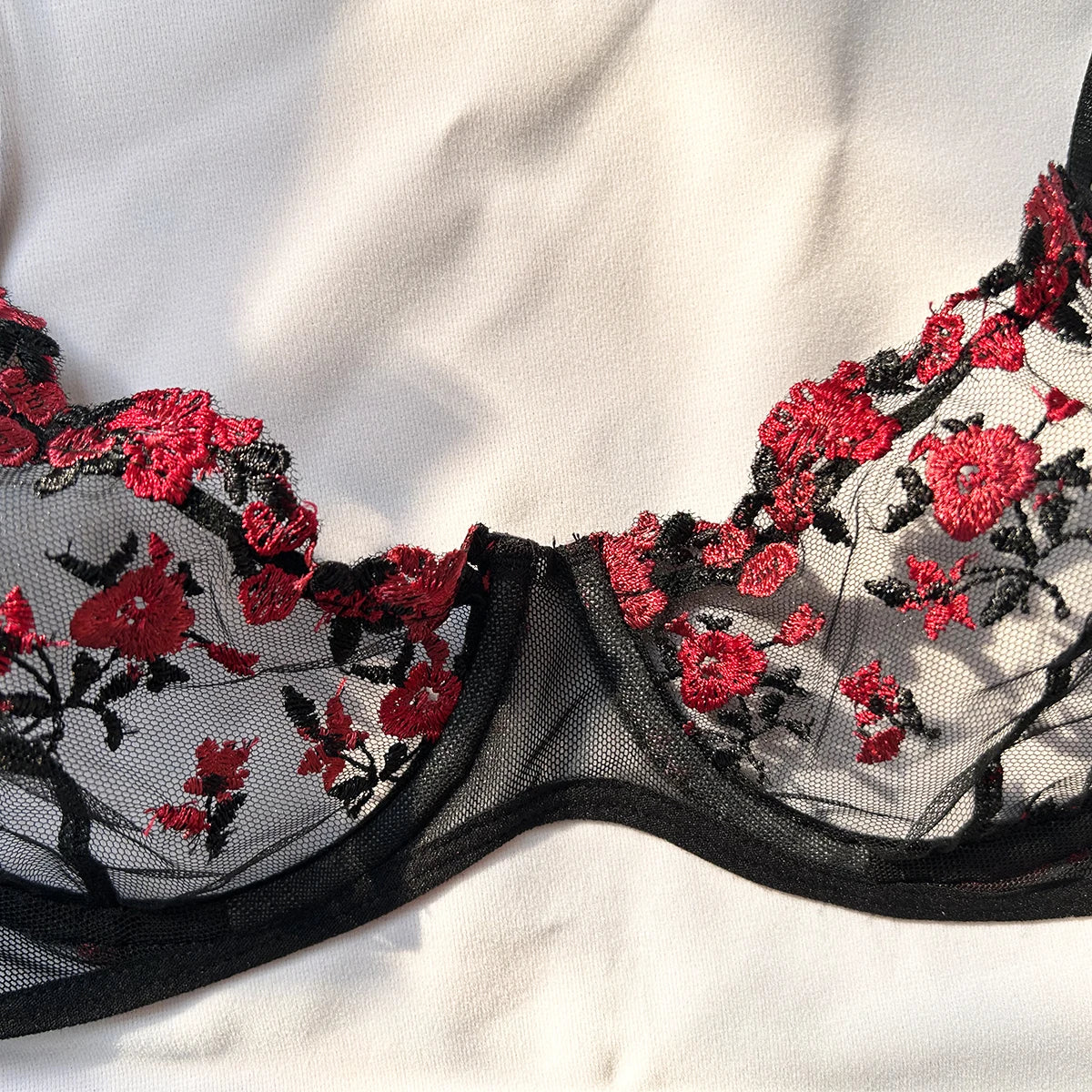 Push-Up Embroidered Lingerie Set | OWNLUXE