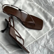 Women's Square Toe Retro Sandals – Shop at OWNLUXE