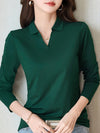 Women's Long-Sleeve Cotton Top | OWNLUXE
