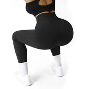 High-Waist Seamless Yoga Ribbed Leggings | OWNLUXE