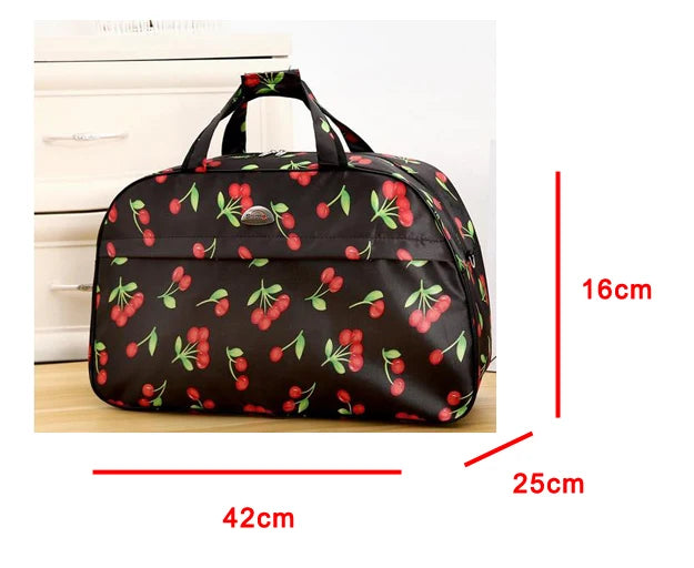 Women's PU Leather Travel Duffle Bag – Geometric Design Weekender