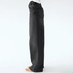 Load image into Gallery viewer, Korean Version Wide Leg Pants With Diagonal Buckle Asymmetrical Street Retro Women'S High Waisted Jeans Loose Casual Pants
