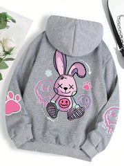 Printed Oversized Relaxed-Fit Hoodie | OWNLUXE