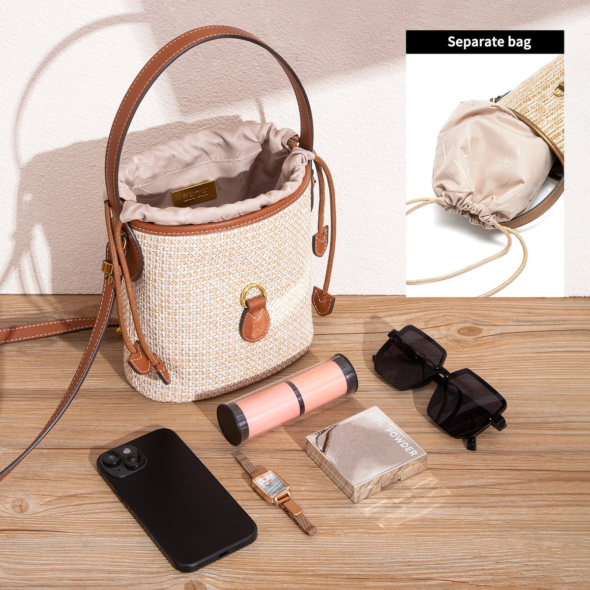 Straw Woven Phone Crossbody Bag – Shop at OWNLUXE