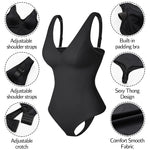 Load image into Gallery viewer, Deep V Shapewear Bodysuit with Built‑In Bra &amp; Thong
