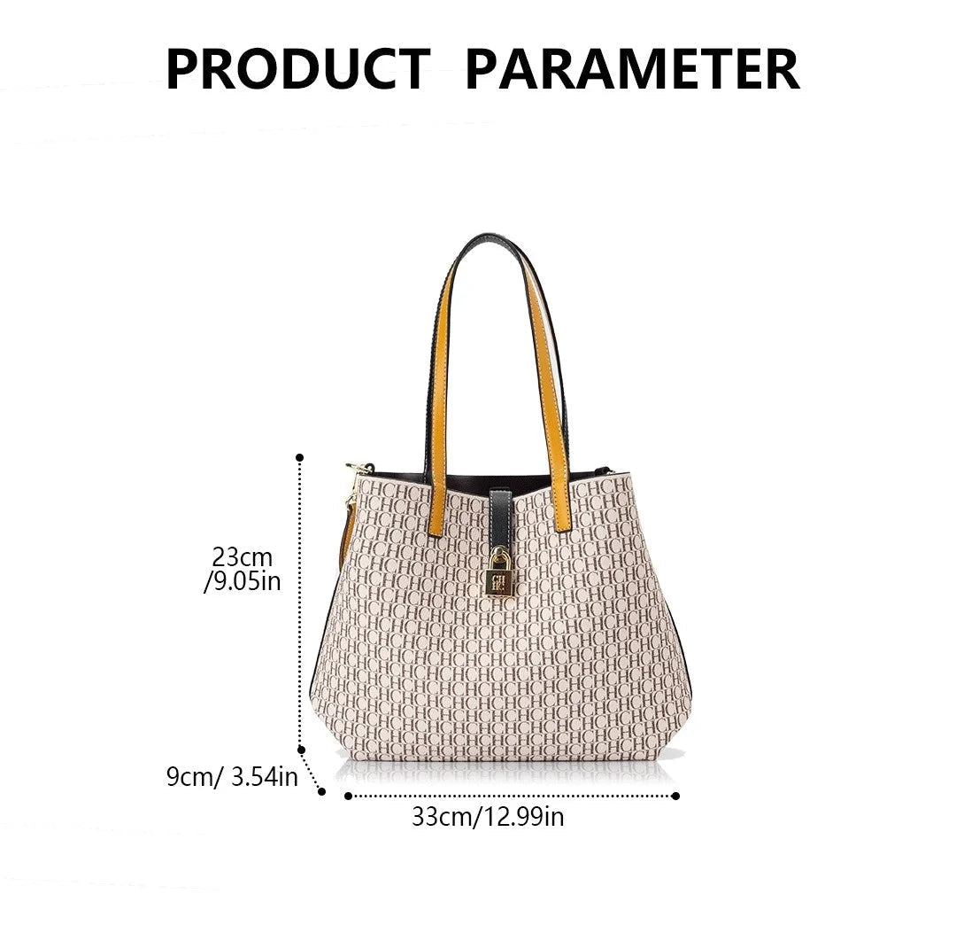 CH Premium Bucket Bag – Large Capacity Letter Print Tote | OWNLUXE