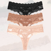 3-Piece Lace Thong Set | OWNLUXE
