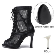 Mesh Zip Dance Ankle Boots – Cuban Heel Ballroom & Latin