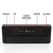 LED Digital Alarm Clock with Snooze, Time & Calendar
