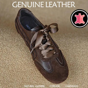 Women's Lace Leather Retro Sneakers – Shop at OWNLUXE