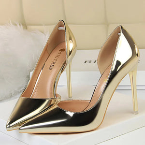 Women's High Heel Pointed Toe Pumps Slip On Fashion Stilettos