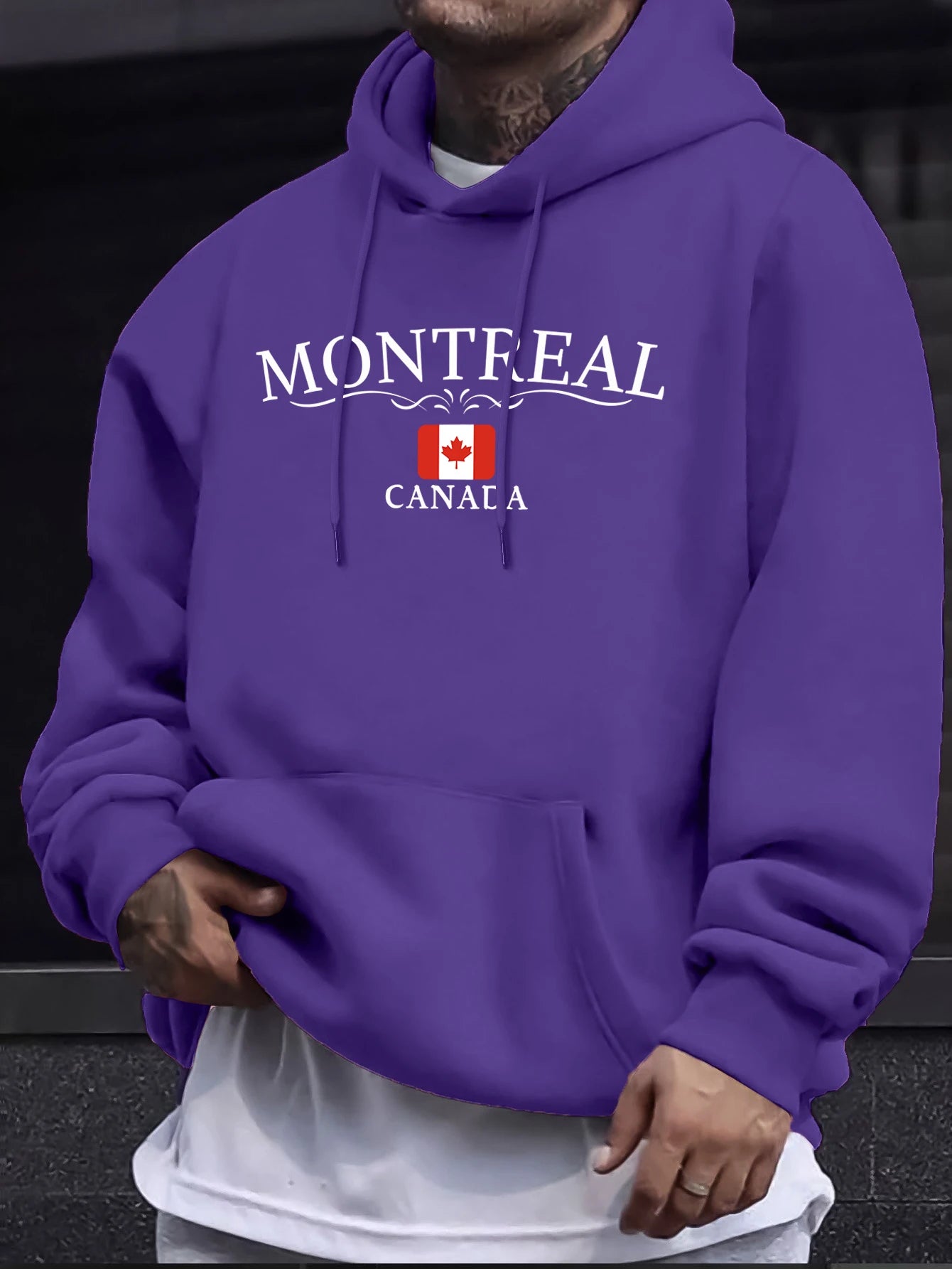 Montreal Canada Letter Print Sweatshirt – Casual Warm Hoodie Pullover | OWNLUXE