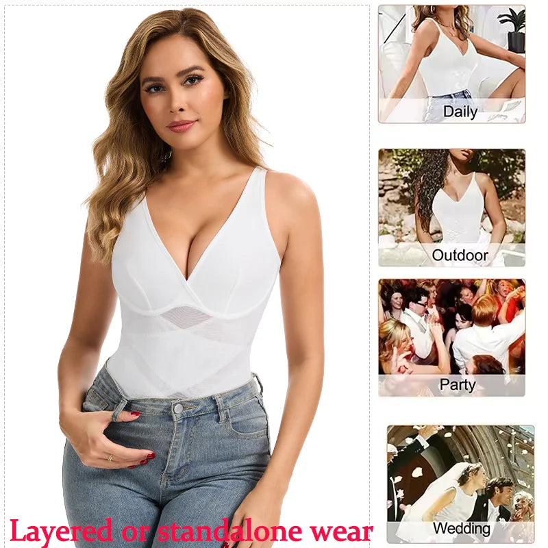 Full Body Shaper Bodysuit - Breathable Tummy Control & Butt Lifter with Mesh Design