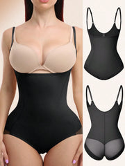 Tummy Control Open Bust Shapewear Bodysuit for Women