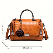 Floral Soft Boston Handbag – Lightweight Everyday Bag